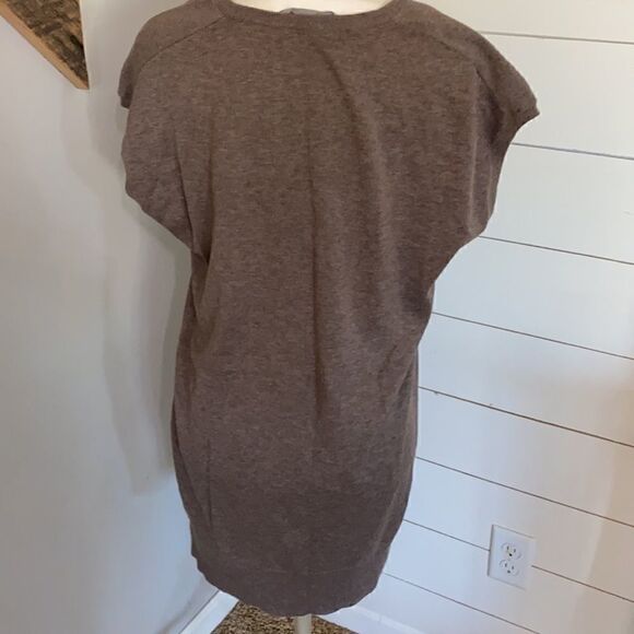 Athleta | Brown Intent Cap Sleeve V Neck Tunic Sweater Dress | S - Picture 5 of 7